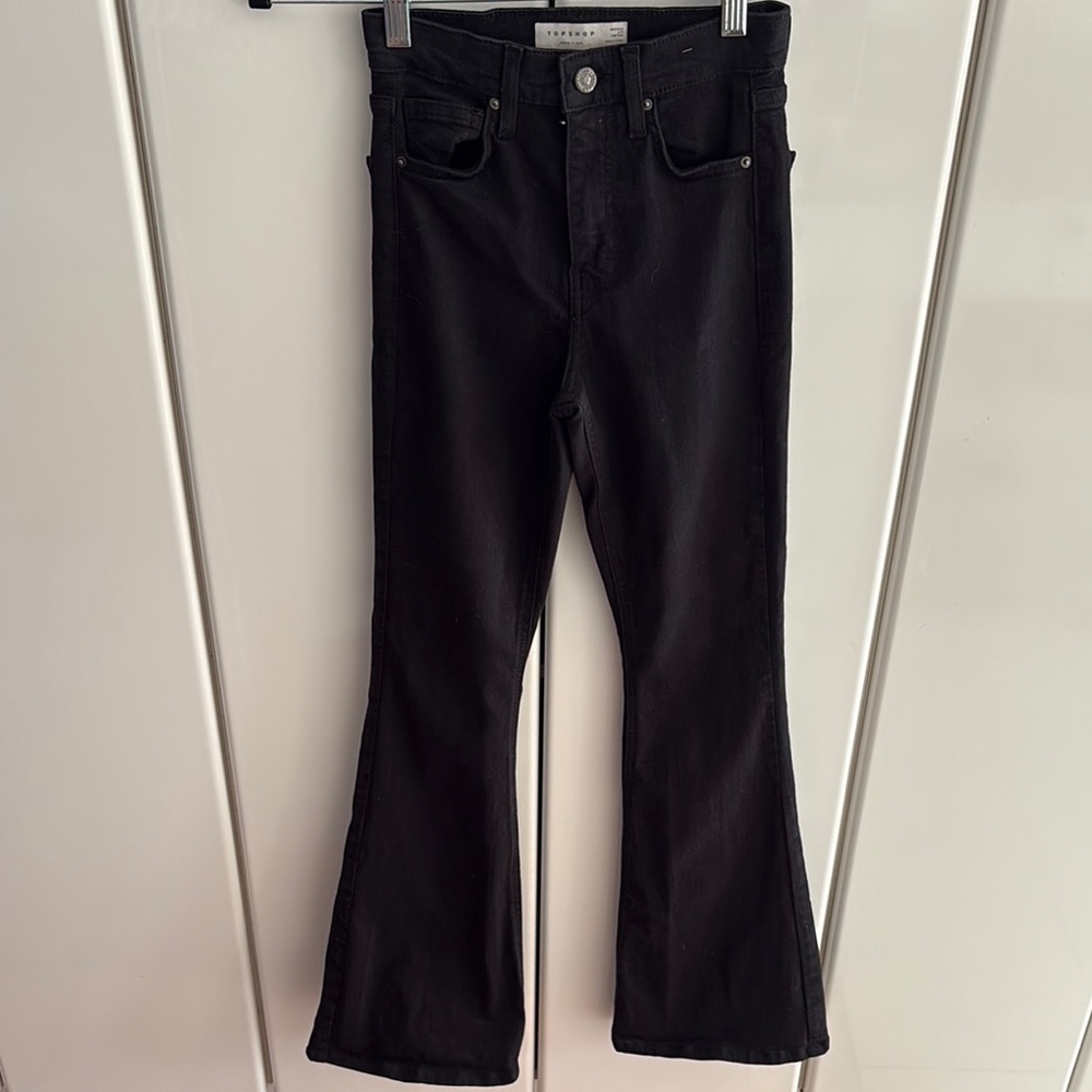 Topshop Black Jamie Flared Jeans